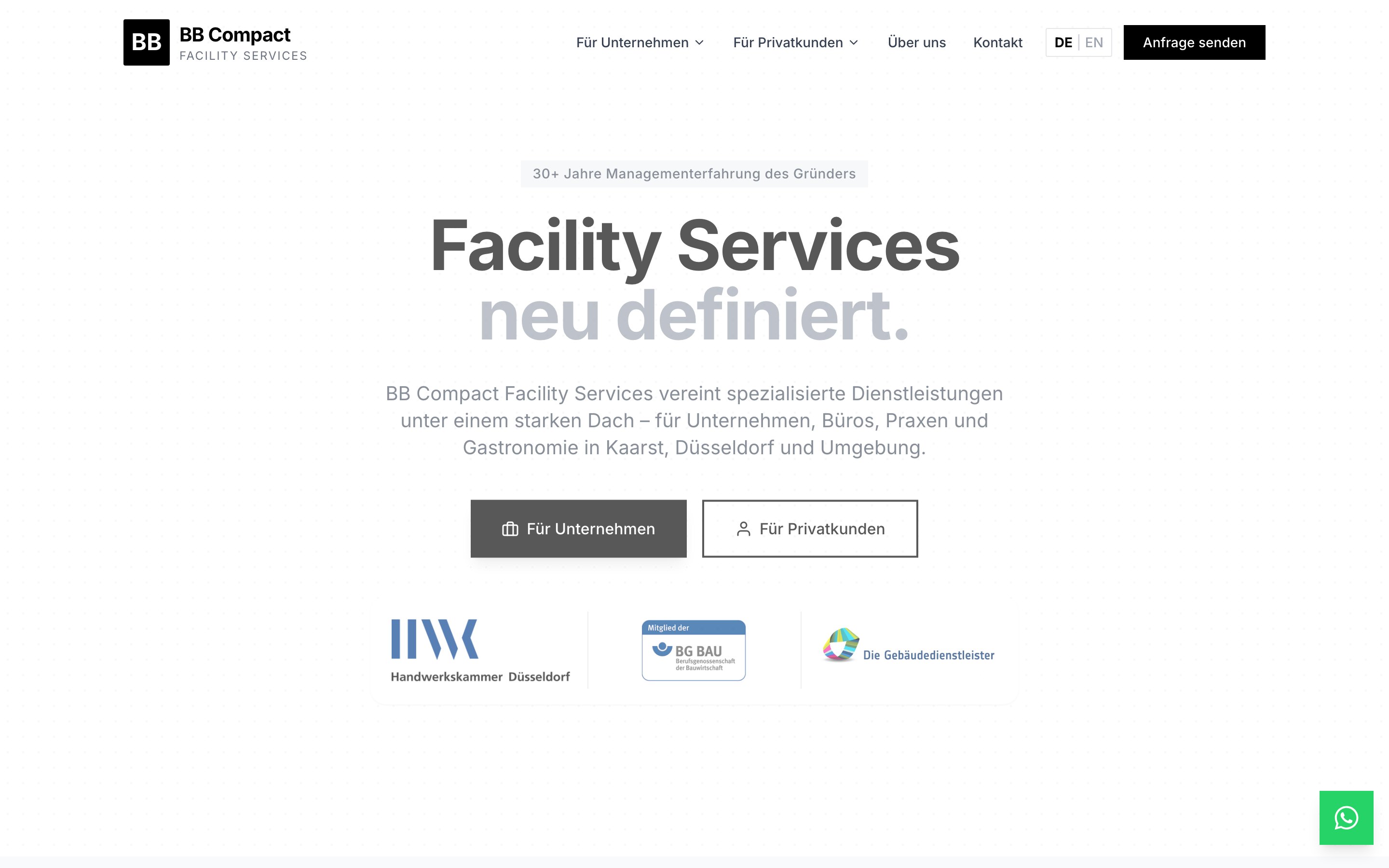 BB Compact Facility Management — Website